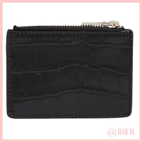 Maje Embossed Crocodile Leather Card Holder - Picture 3 of 4